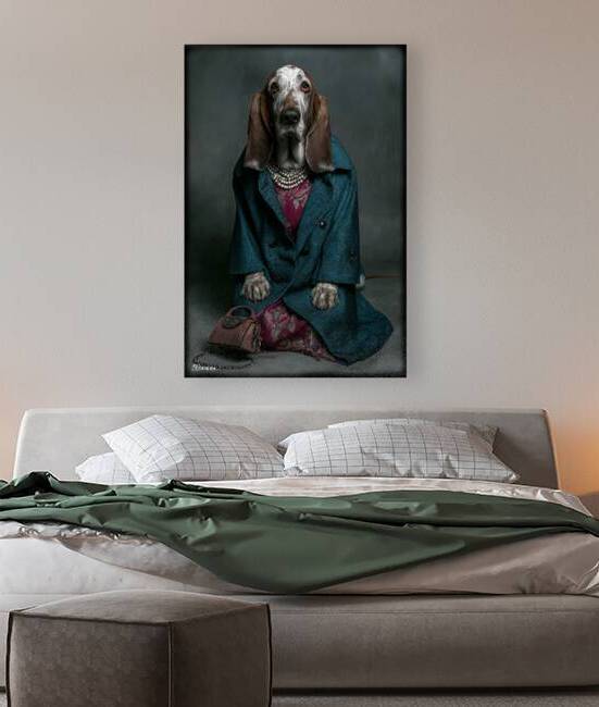 Dog portrait FA 25 2x3  290 by Ksavera ART