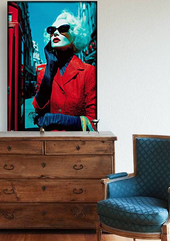 Lady in red in London FA 25 2x3  296 by Ksavera ART