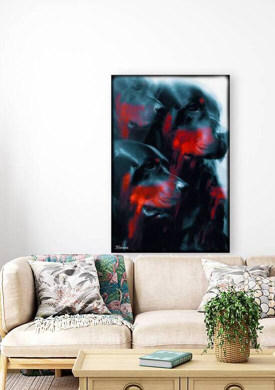 Rottweiler portrait FA 25 2x3  306 by Ksavera ART