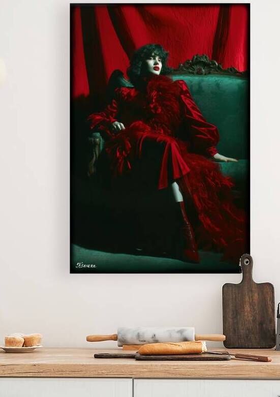 Lady in red FA 25 2x3  325 by Ksavera ART