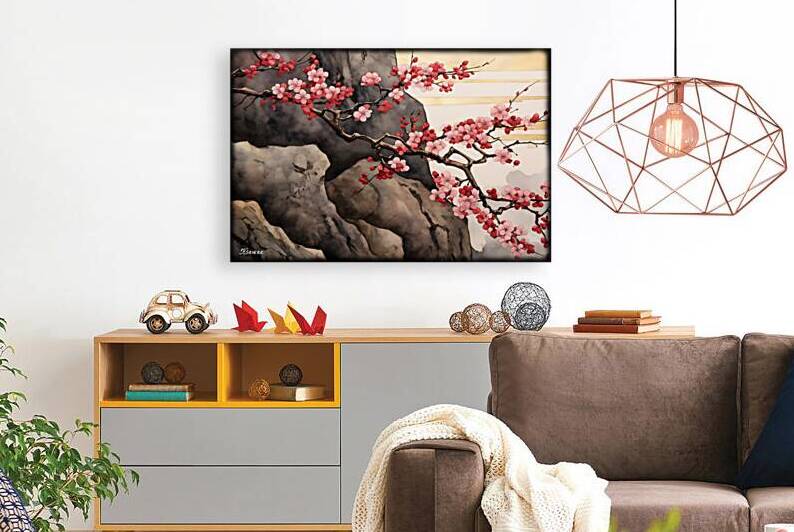 Japanese sakura FA 25 2x3  414 by Ksavera ART