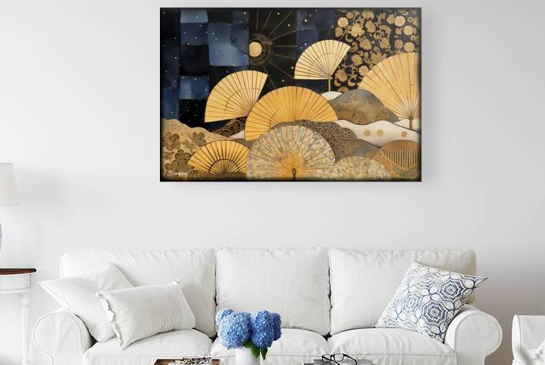 Japanese abstract art FA 25 2x3  374 by Ksavera ART