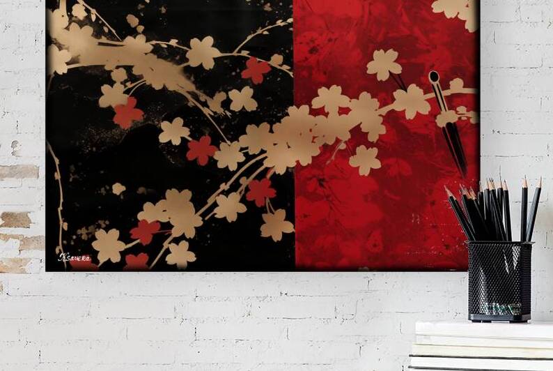 Japanese floral art FA 25 2x3  416 by Ksavera ART