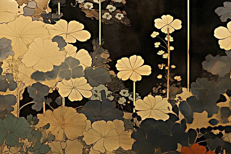Japanese floral art FA 25 2x3  400 by Ksavera ART