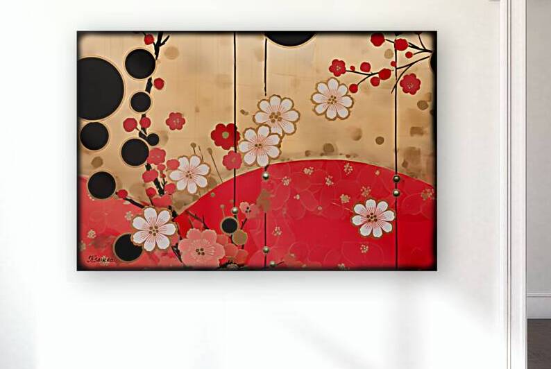 Japanese floral art FA 25 2x3  453 by Ksavera ART