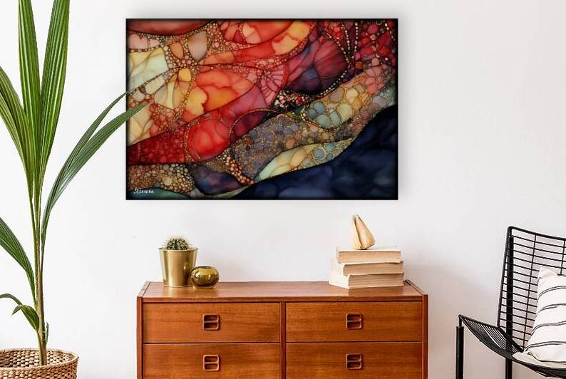 Japanese abstract art FA 25 2x3  444 by Ksavera ART