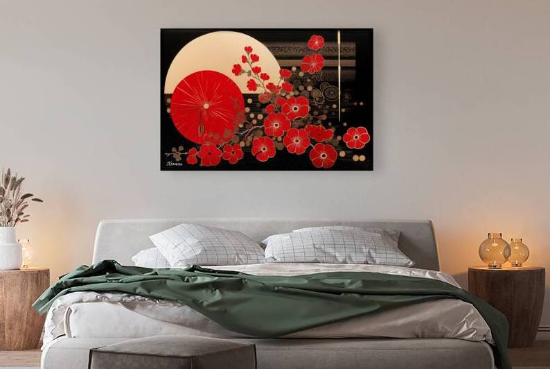 Japanese floral art FA 25 2x3  517 by Ksavera ART