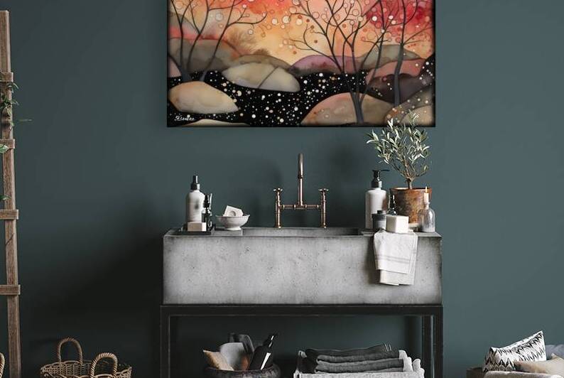 JAPANESE FLORAL ART FA 25 2x3 512 by Ksavera ART
