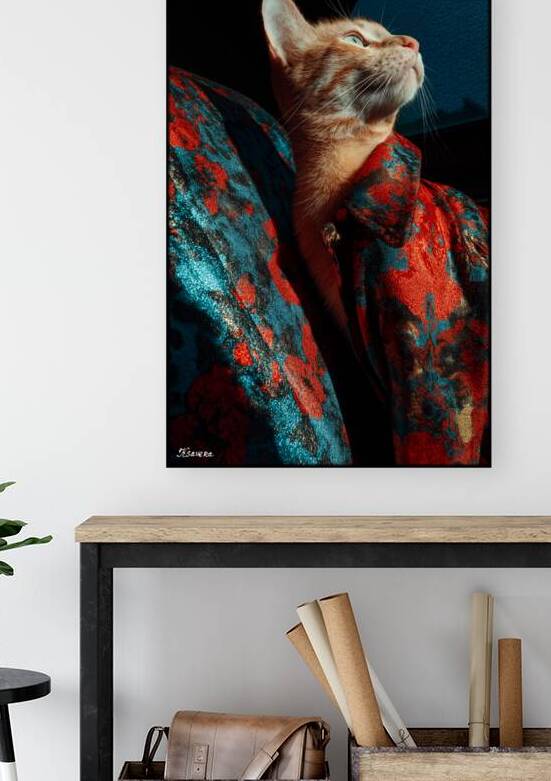 GINGER CAT FA 25 2x3 555 by Ksavera ART