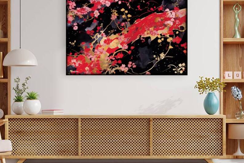 JAPANESE FLORAL ART FA 25 2x3 529 by Ksavera ART