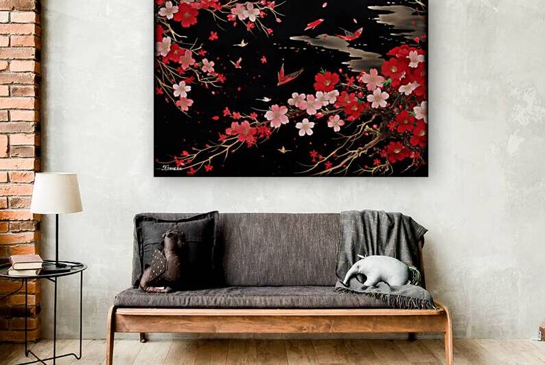 JAPANESE FLORAL ART FA 25 2x3 549 by Ksavera ART