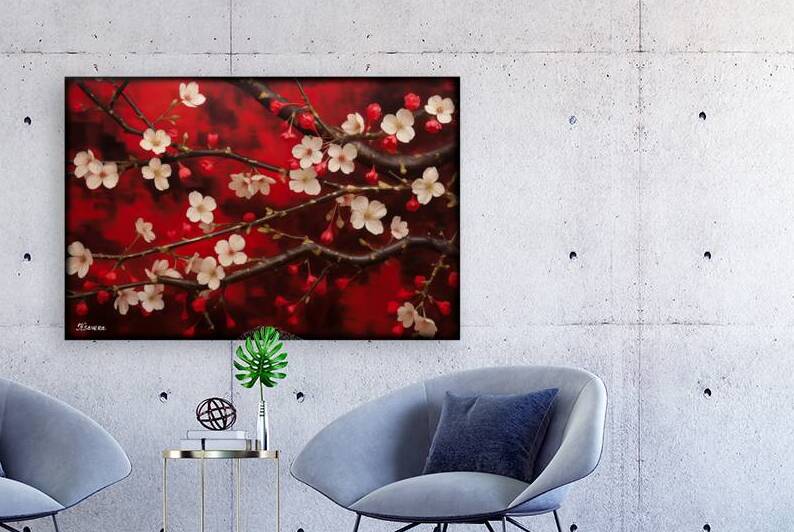JAPANESE FLORAL ART FA 25 2x3 526 by Ksavera ART