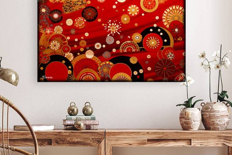 JAPANESE FLORAL ART FA 25 2x3 519 by Ksavera ART