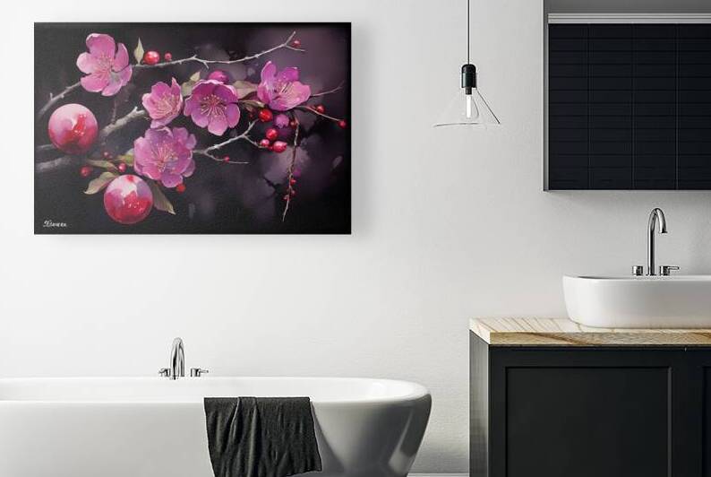 JAPANESE FLORAL ART FA 25 2x3 550 by Ksavera ART