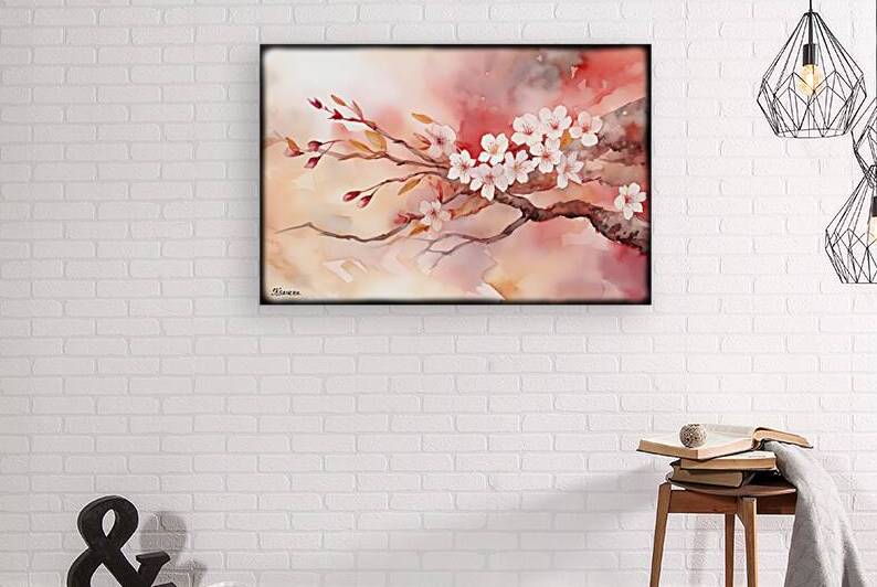 JAPANESE FLORAL ART FA 25 2x3 508 by Ksavera ART