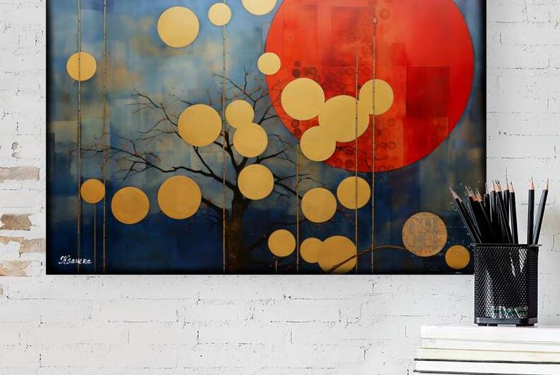 JAPANESE FLORAL ART FA 25 2x3 520 by Ksavera ART