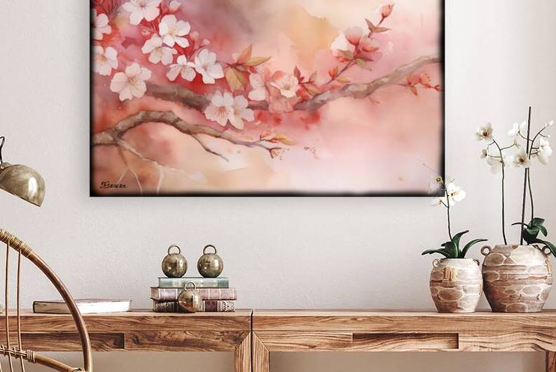 JAPANESE FLORAL ART FA 25 2x3 537 by Ksavera ART