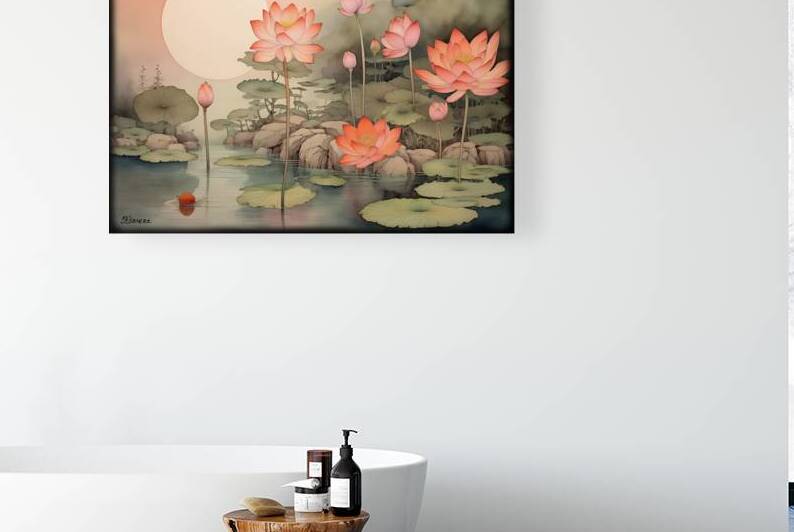 JAPANESE FLORAL ART FA 25 2x3 518 by Ksavera ART