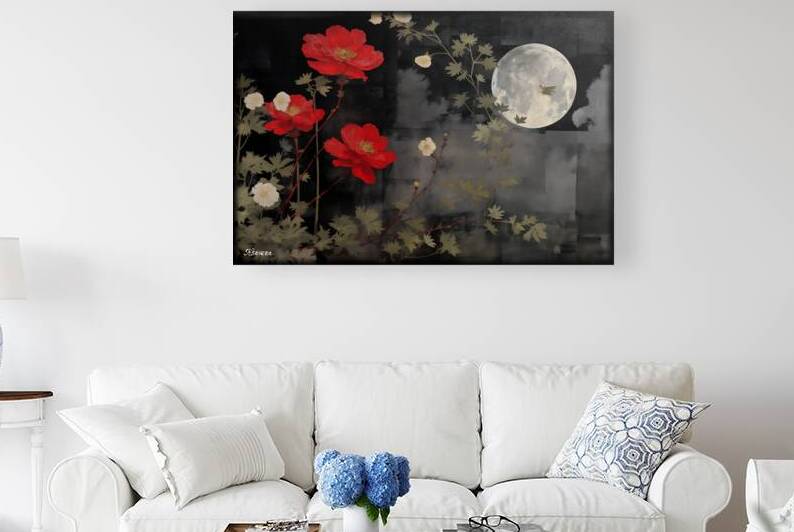 JAPANESE FLORAL ART FA 25 2x3 522 by Ksavera ART