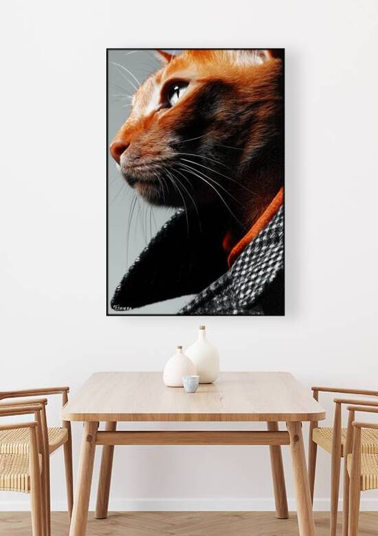Ginger cat FA 25 2x3 558 by Ksavera ART