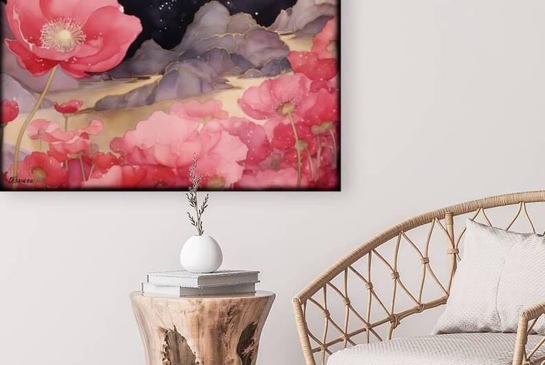 JAPANESE FLORAL ART FA 25 2x3 504 by Ksavera ART