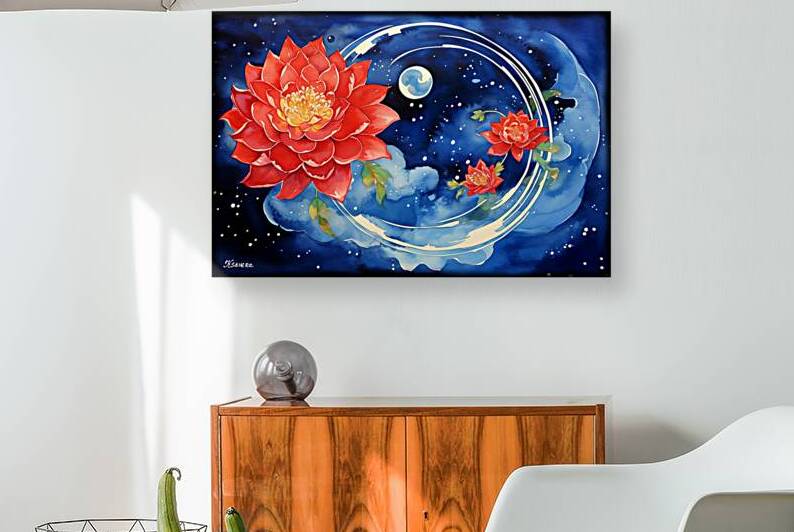JAPANESE FLORAL ART FA 25 2x3 502 by Ksavera ART