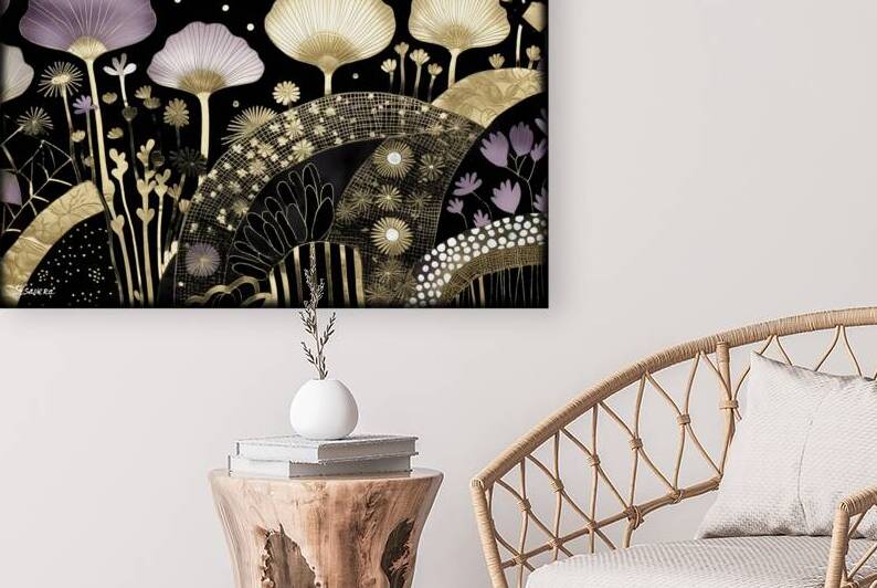 JAPANESE FLORAL ART FA 25 2x3 524 by Ksavera ART