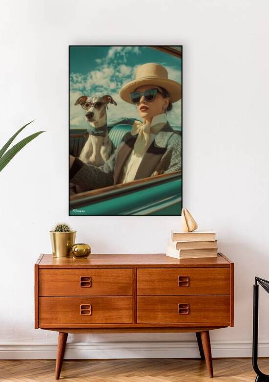 Lady with dog FA 25 2x3 585 by Ksavera ART