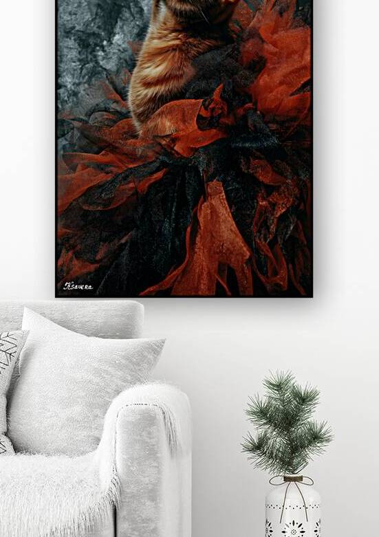 Ginger cat FA 25 2x3 611 by Ksavera ART