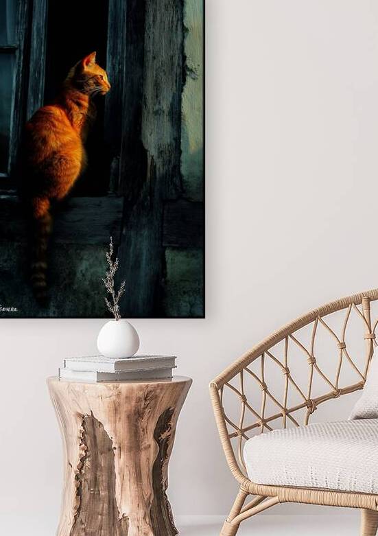 Ginger cat FA 25 2x3 619 by Ksavera ART