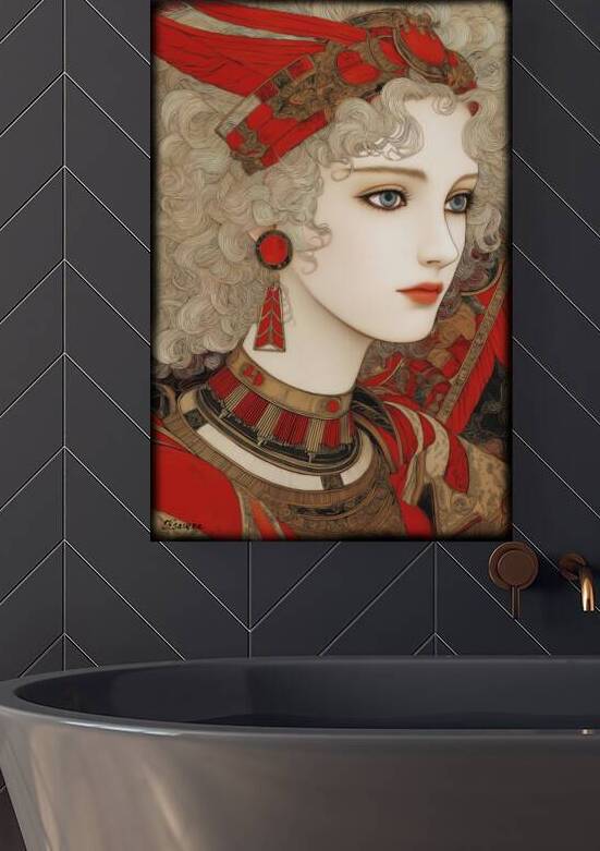 Lady in red FA 25 2x3 627 by Ksavera ART