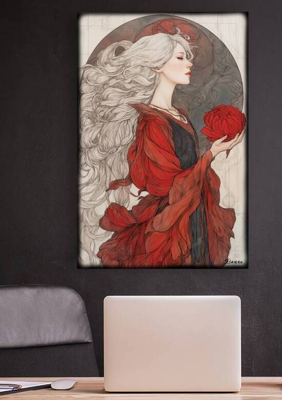Lady in red FA 25 2x3 626 by Ksavera ART