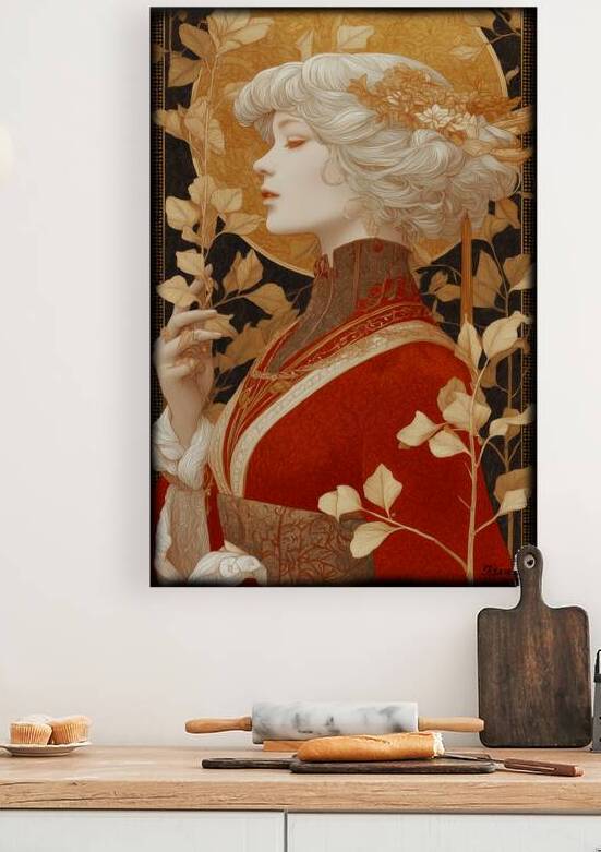 Lady in red FA 25 2x3 628 by Ksavera ART