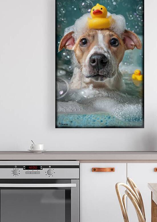 baby taking bath FA 25 2x3 678 by Ksavera ART