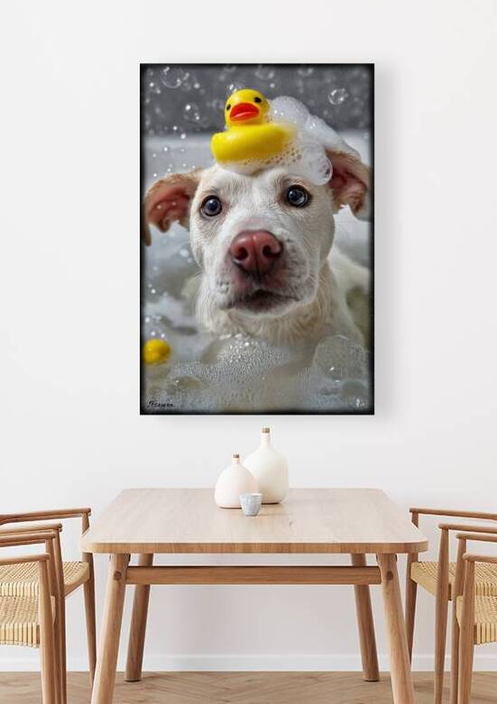 baby taking bath FA 25 2x3 677 by Ksavera ART