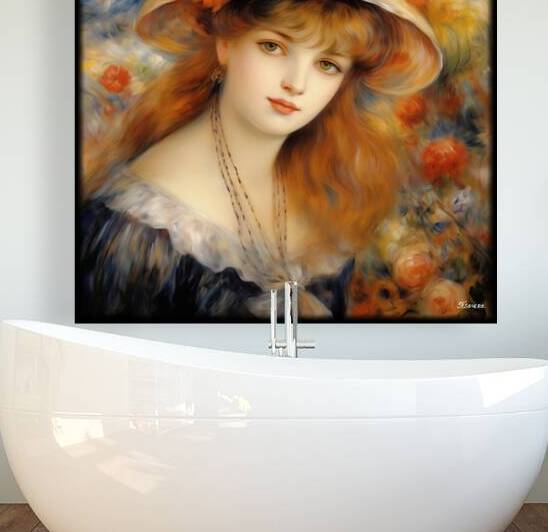 Impressionism portrait painting rj 0221 5670 300 by Ksavera ART