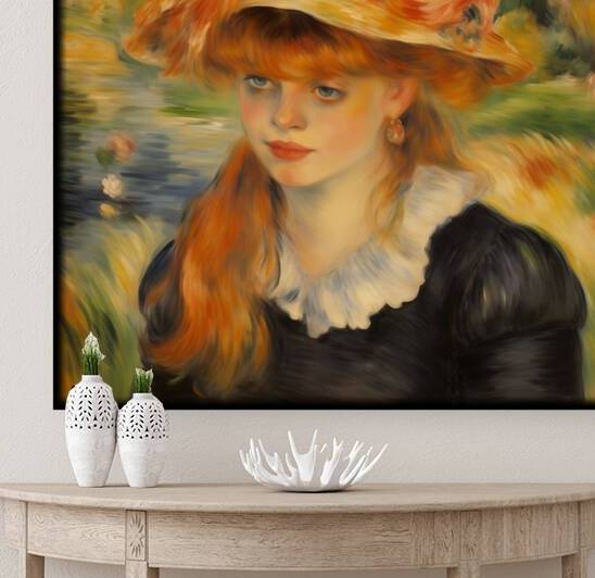 Impressionism portrait painting rj 0227 5670 300 by Ksavera ART