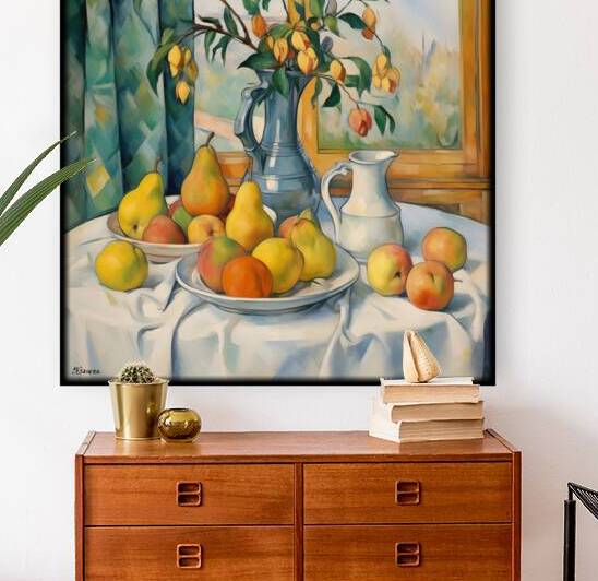 Still life impressionism painting rj 0232 5670 300 by Ksavera ART