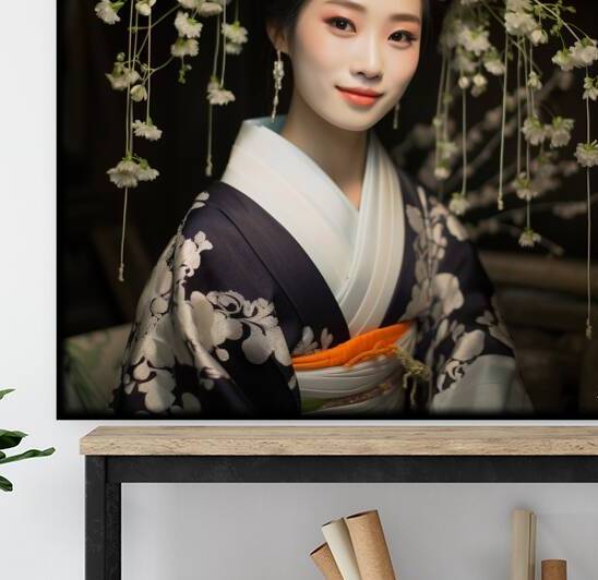 Japanese Maiko Girl Geisha Geiko Portrait Photography rj 0132 5670 300 sister cat brows by Ksavera ART