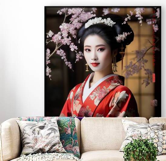 Japanese Maiko Girl Geisha Geiko Portrait Photography rj 0117 5670 300 sister cat brows by Ksavera ART
