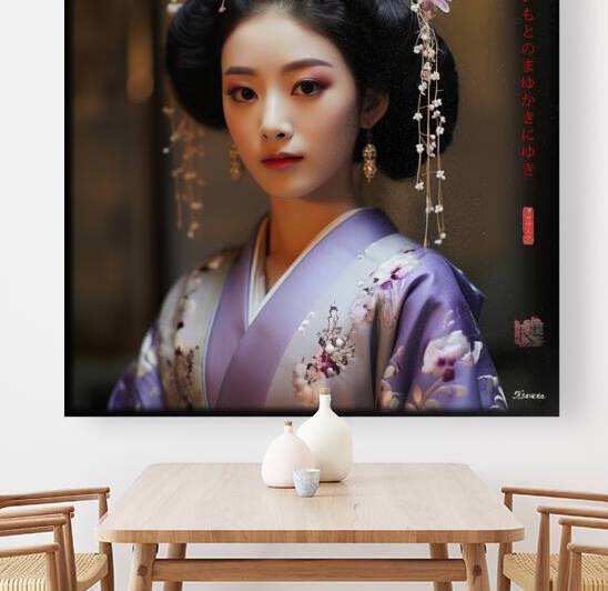 Japanese Maiko Girl Geisha Geiko Portrait Photography rj 0121 5670 300 sister cat brows by Ksavera ART