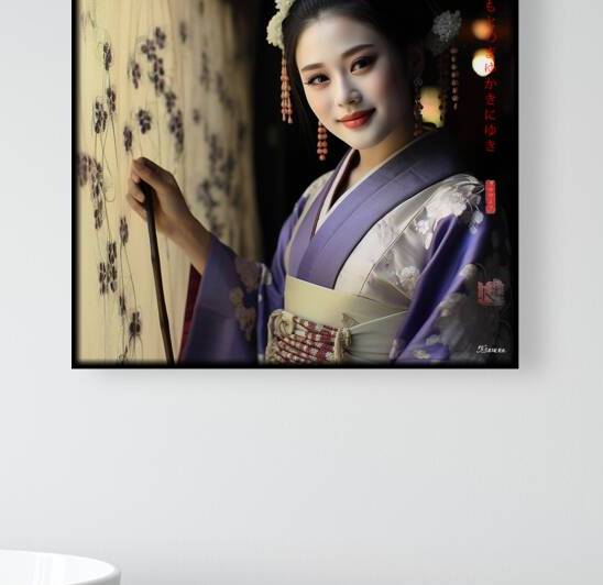 Japanese Maiko Girl Geisha Geiko Portrait Photography rj 0120 5670 300 sister cat brows by Ksavera ART