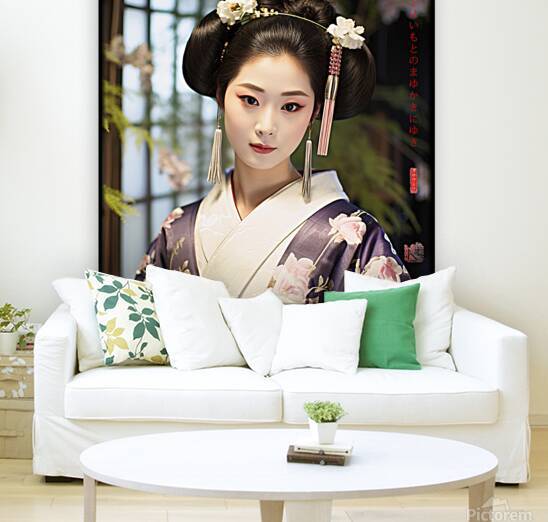 Japanese Maiko Girl Geisha Geiko Portrait Photography rj 0115 5670 300 sister cat brows by Ksavera ART
