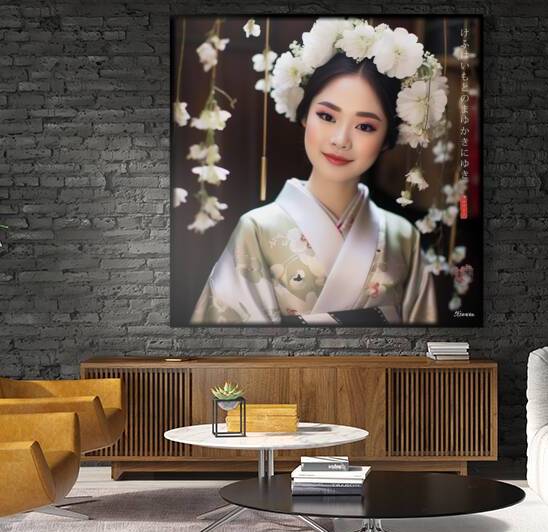 Japanese Maiko Girl Geisha Geiko Portrait Photography rj 0111 5670 300 sister cat brows by Ksavera ART
