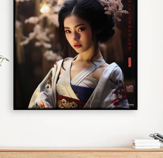 Japanese Maiko Girl Geisha Geiko Portrait Photography rj 0122 5670 300 sister cat brows by Ksavera ART