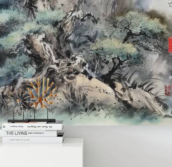 Japanese Landscape Watercolor rj 0102 5670 300 by Ksavera ART