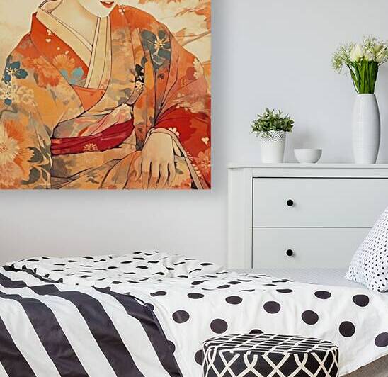 Japanese geisha portrait Spring Watercolor  rj 0047 5670 300 odin by Ksavera ART