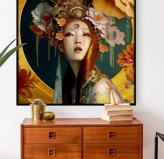 Japanese geisha portrait Spring photography  rj 10 5760 300  noch korotka by Ksavera ART