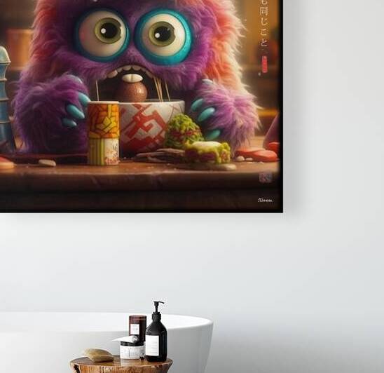 Japanese fluffy monster portrait rj 0021 5670 300 by Ksavera ART