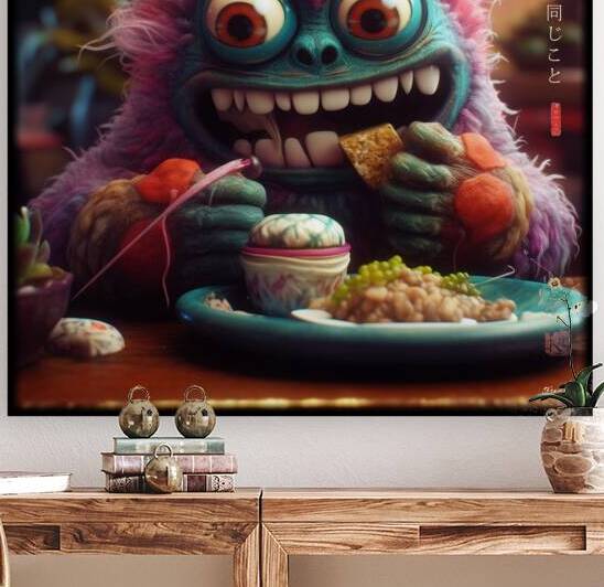Japanese fluffy monster portrait rj 0022 5670 300 by Ksavera ART